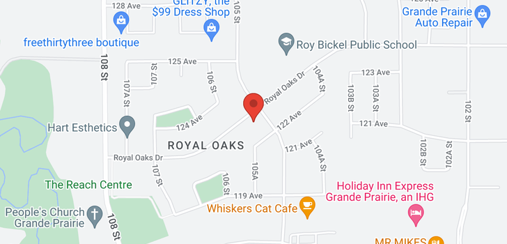 map of 10509 Royal Oaks Drive